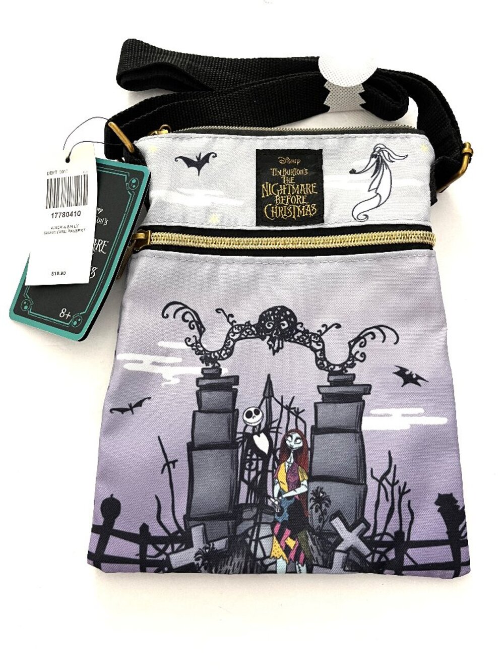 Loungefly The Nightmare Before Christmas Graveyard Passport Crossbody Bag - NWT